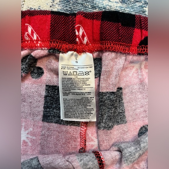 Disney Red and Black Plaid Women's Pajama Set - Picture 2 of 5